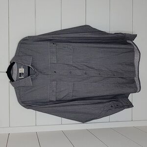 NWT HOWE CREATES XL grey button-down shirt. 100% cotton